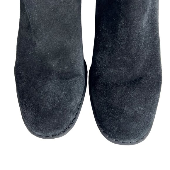 VINCE Henderson Suede Water-Resistant Lug Sole Platform Boots in Black Size 8.5 - Picture 2 of 11